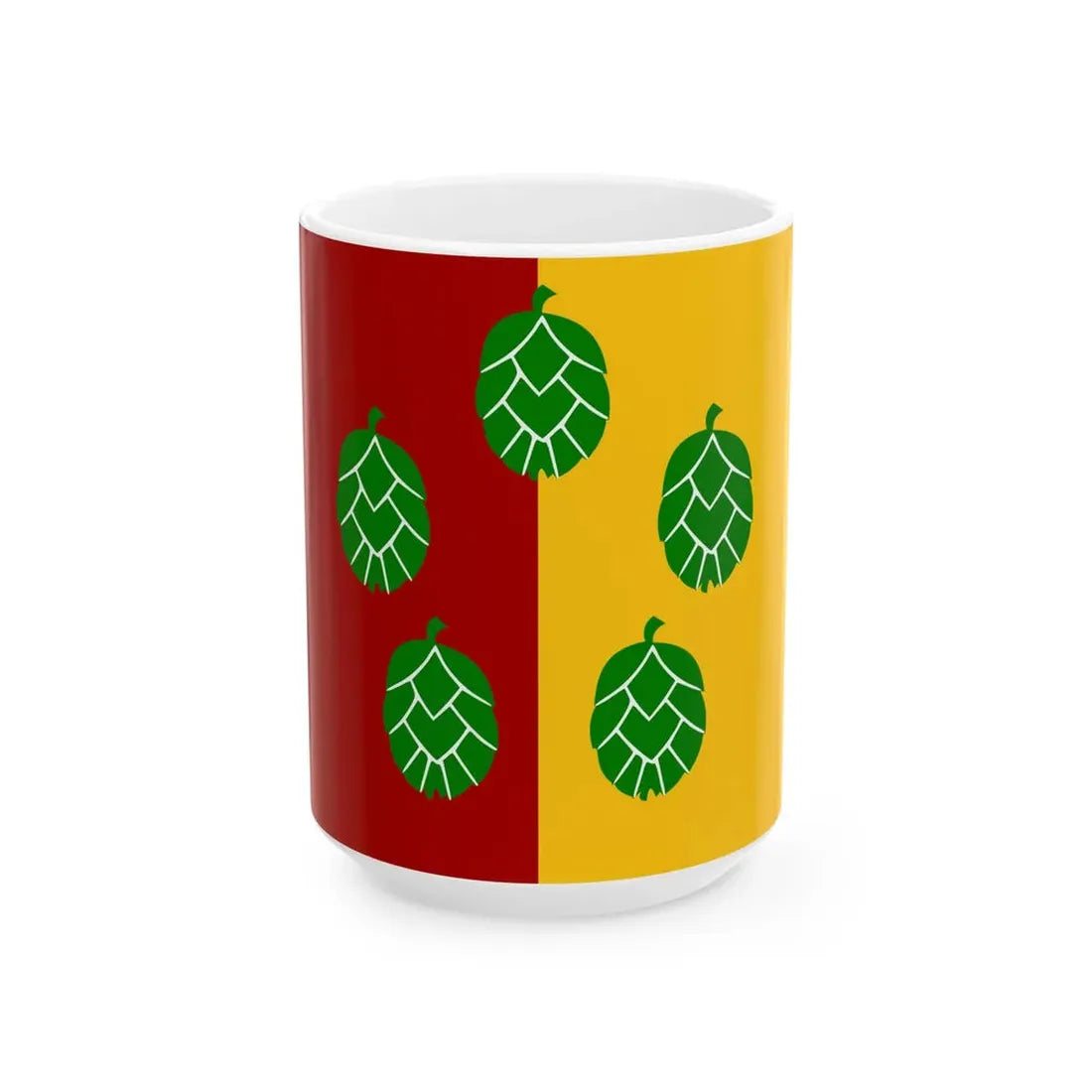 Poperinge vlag (Belgium) White Coffee Mug 15oz - Go Mug Yourself