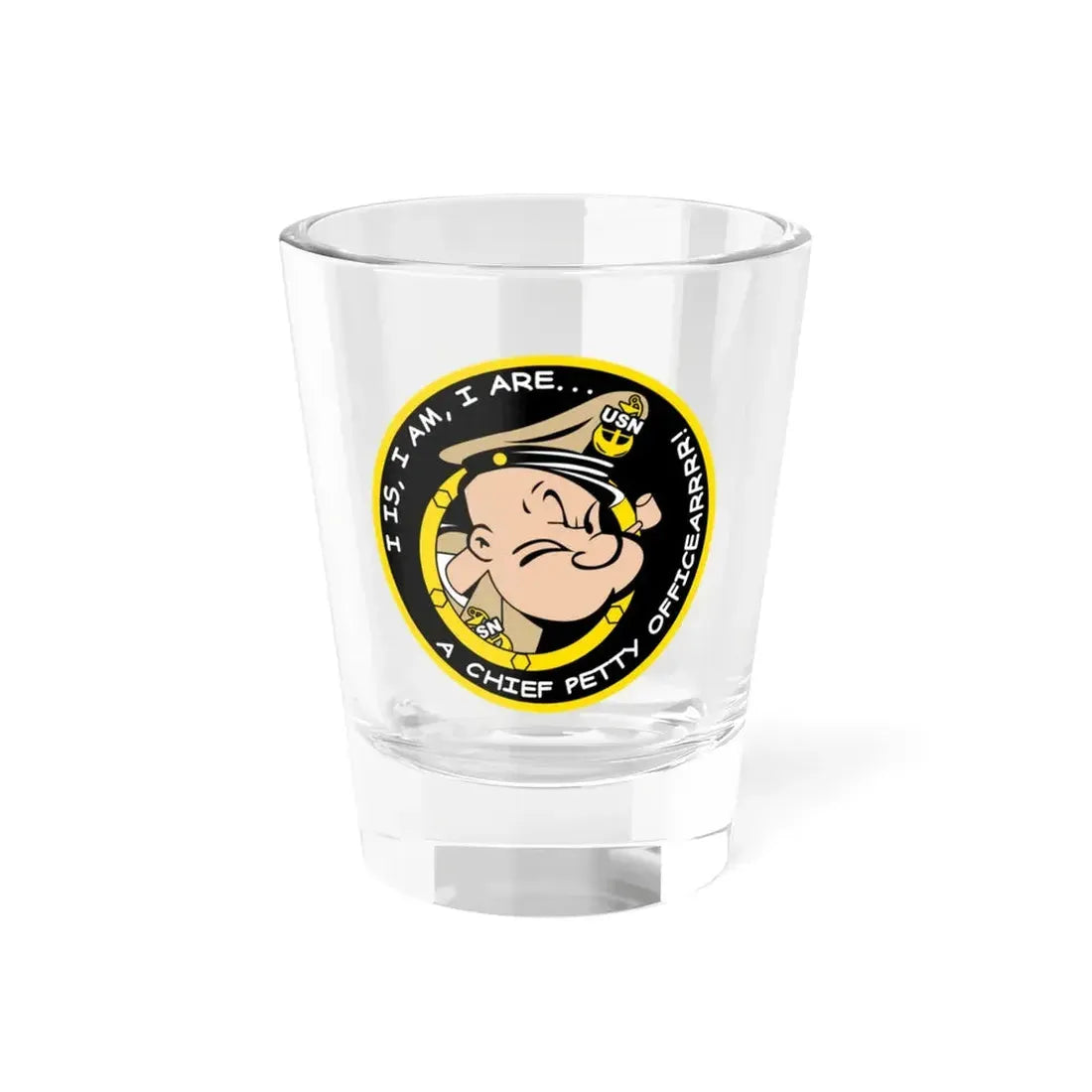 Popeye CPO (U.S. Navy) Shot Glass 1.5oz 1.5oz - Go Mug Yourself