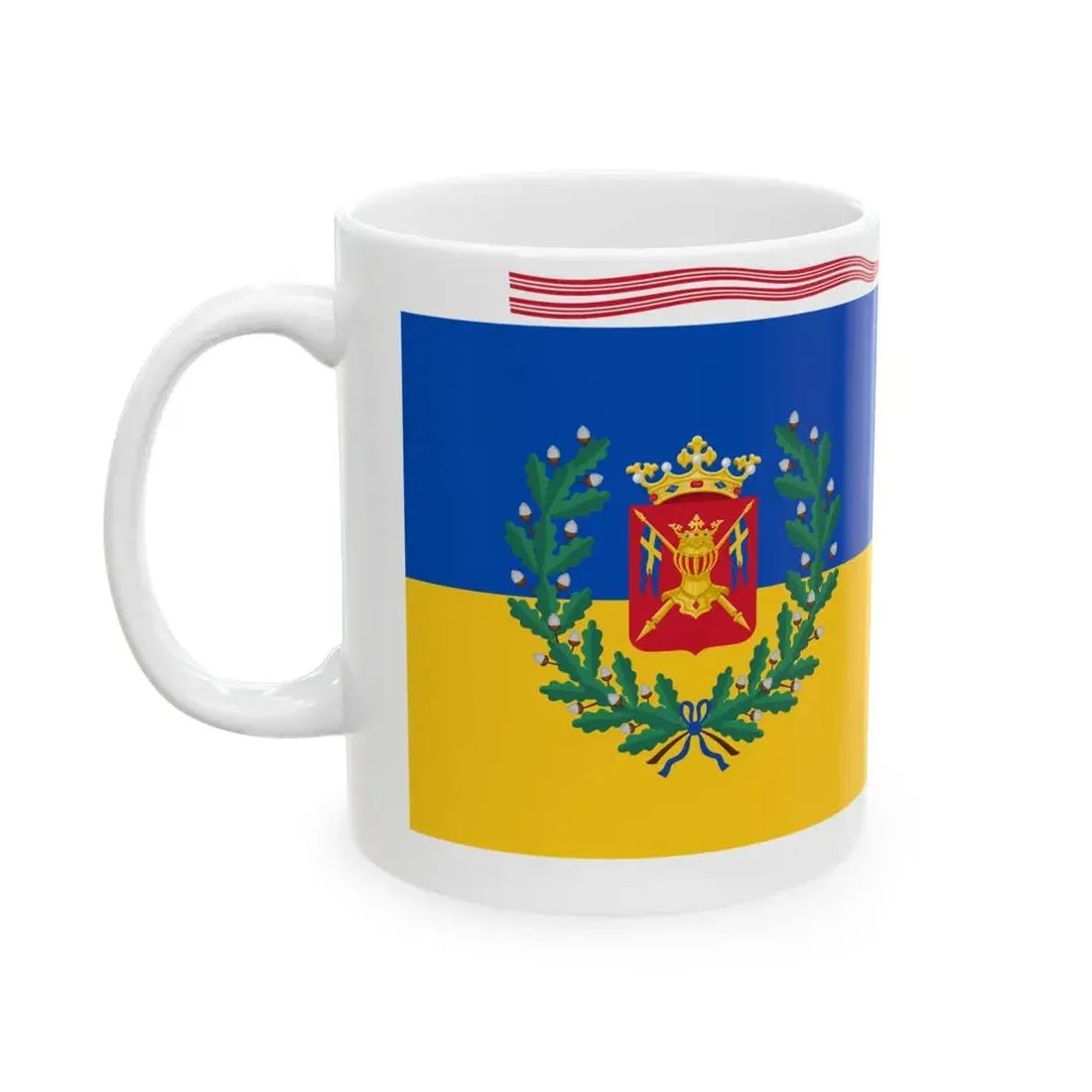 Porin prikaatin lippu (Finland) White Coffee Mug - Go Mug Yourself