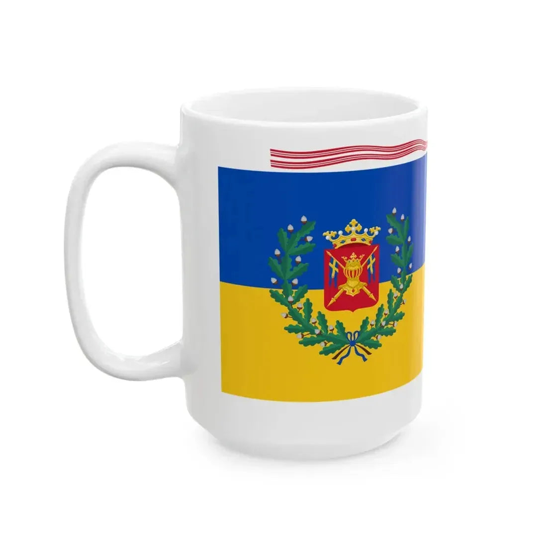Porin prikaatin lippu (Finland) White Coffee Mug - Go Mug Yourself