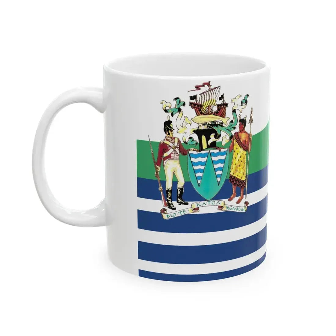 Porirua flag (New Zealand) White Coffee Mug - Go Mug Yourself