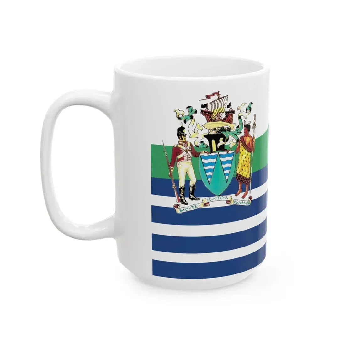 Porirua flag (New Zealand) White Coffee Mug - Go Mug Yourself