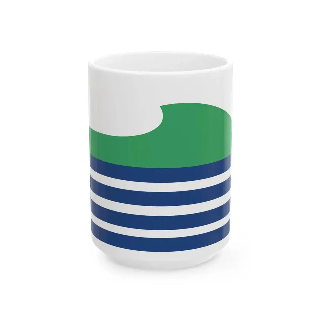 Porirua flag without COA (New Zealand) White Coffee Mug 15oz - Go Mug Yourself