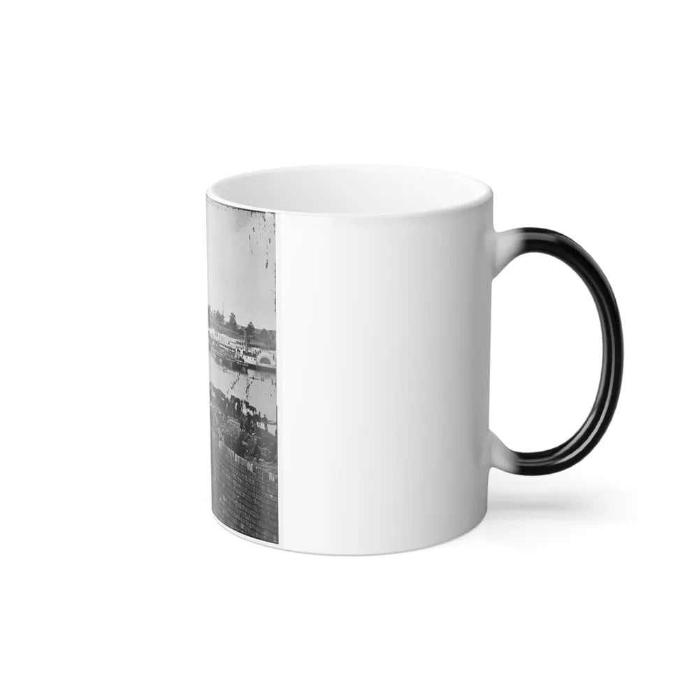 Port Royal, Va. Transports Being Loaded From a Pontoon Bridge During the Evacuation (U.S. Civil War) Color Changing Coffee Mug 11oz-Go Mug Yourself