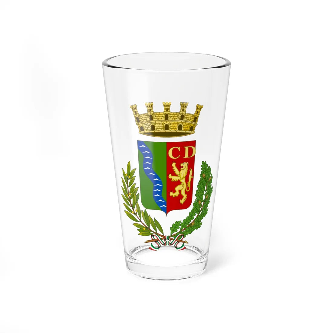 Porto Viro-Stemma (Italy) (Coat of Arms) Pint Glass 16oz 16oz - Go Mug Yourself