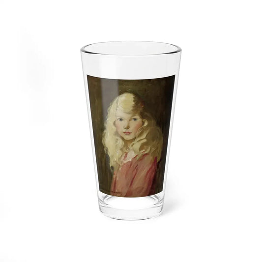 Portrait of a Girl_1 (Magazine Illustration) Pint Glass 16oz 16oz - Go Mug Yourself