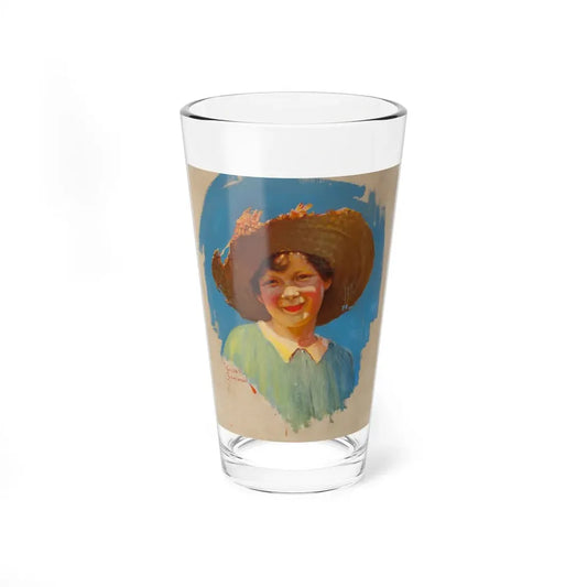 Portrait of a Girl_2 (Magazine Illustration) Pint Glass 16oz 16oz - Go Mug Yourself