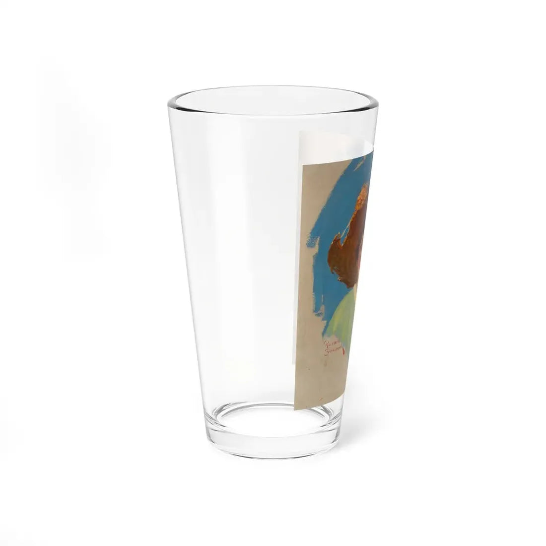 Portrait of a Girl_2 (Magazine Illustration) Pint Glass 16oz - Go Mug Yourself