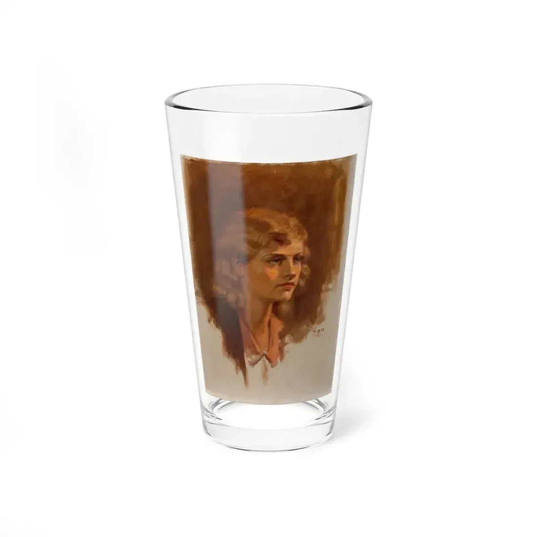 Portrait of a Lady (Magazine Illustration) Pint Glass 16oz 16oz - Go Mug Yourself