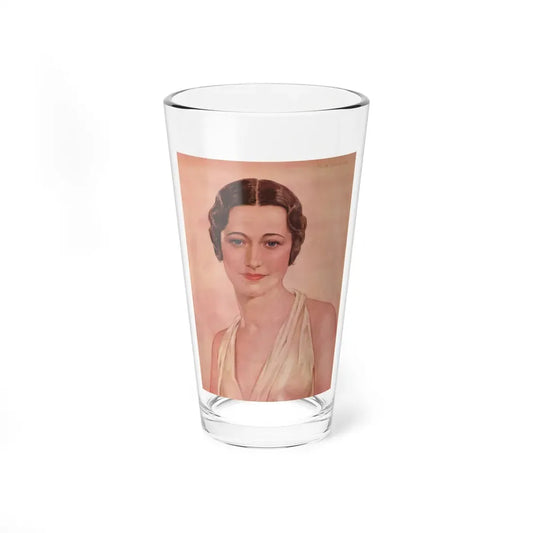 Portrait of a Lady, McCall's magazine, March 1937 (Magazine Illustration) Pint Glass 16oz 16oz - Go Mug Yourself