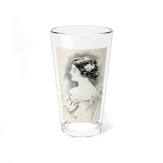 Portrait of a Lady, Pucks magazine interior illustration, 1897 (Magazine Illustration) Pint Glass 16oz 16oz - Go Mug Yourself