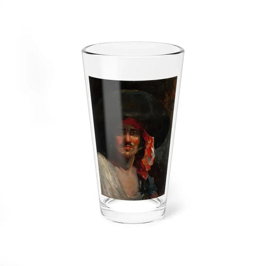 Portrait of a Pirate (Magazine Illustration) Pint Glass 16oz 16oz - Go Mug Yourself