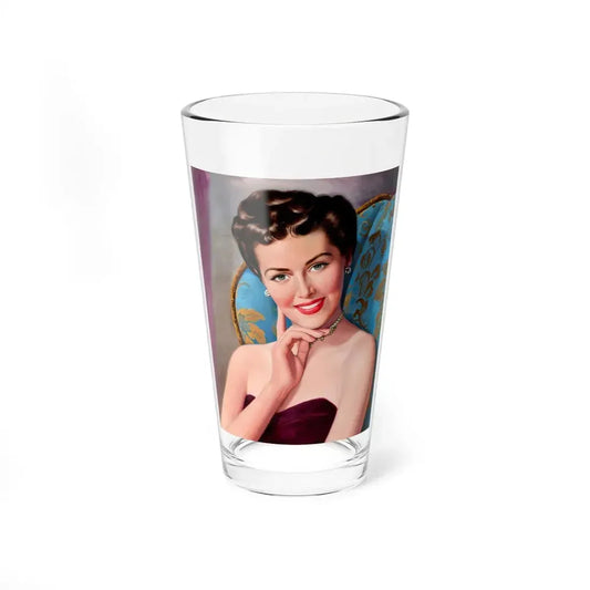 Portrait of a Woman (Magazine Illustration) Pint Glass 16oz 16oz - Go Mug Yourself