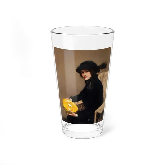 Portrait of a Woman_1 (Magazine Illustration) Pint Glass 16oz 16oz - Go Mug Yourself