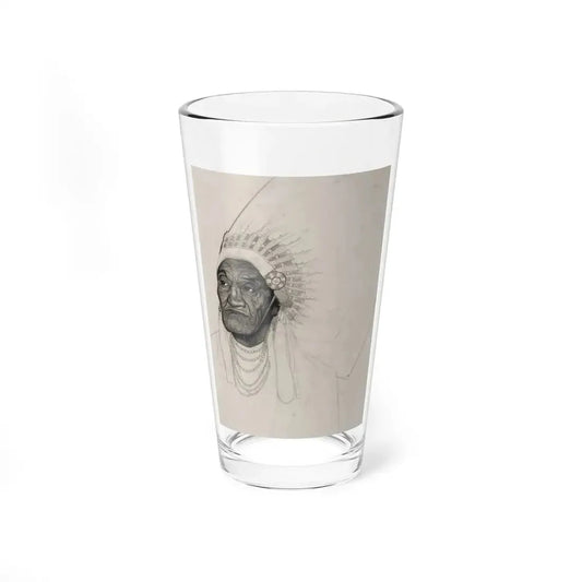 Portrait of an Indian (Magazine Illustration) Pint Glass 16oz 16oz - Go Mug Yourself