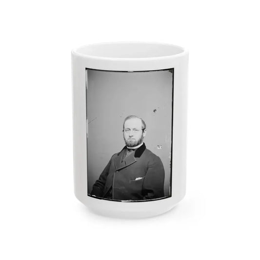 Portrait Of Anson Stager, Telegraph Corps, Officer Of The Federal Army (Brevet Brig. Gen. From Mar. 13, 1865) (U.S. Civil War) White Coffee Mug 15oz - Go Mug Yourself