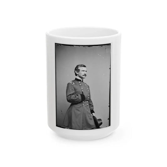 Portrait Of Brig. Gen. Andrew A. Humphreys, Officer Of The Federal Army (Maj. Gen. From July 8, 1863) (U.S. Civil War) White Coffee Mug 15oz - Go Mug Yourself