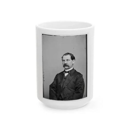 Portrait Of Brig. Gen. (As Of Mar. 13, 1865) Thomas Eckert, Officer Of The Federal Army (U.S. Civil War) White Coffee Mug 15oz - Go Mug Yourself