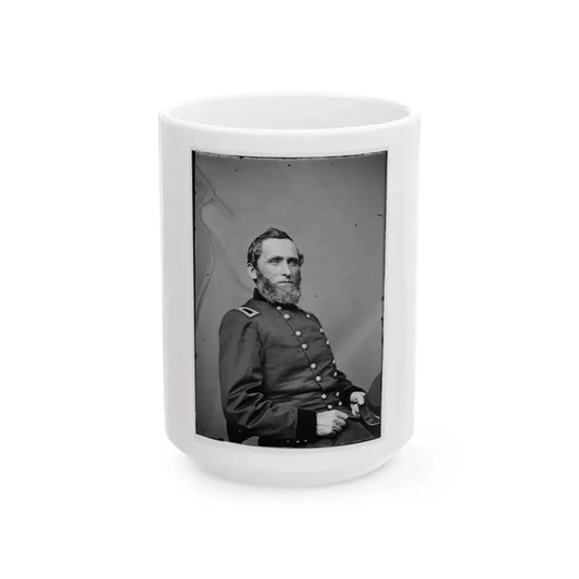 Portrait Of Brig. Gen. Benjamin M. Prentiss, Officer Of The Federal Army (Maj. Gen. From Nov. 29, 1862) (U.S. Civil War) White Coffee Mug 15oz - Go Mug Yourself