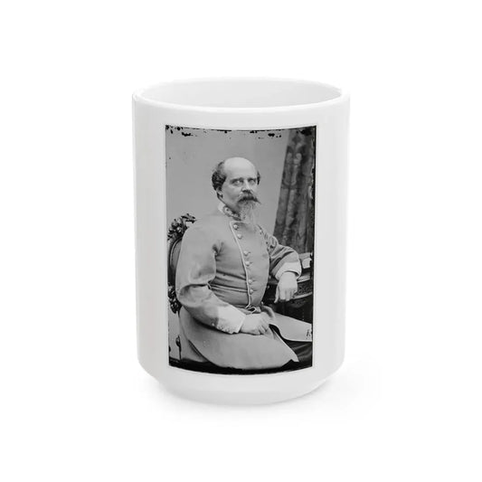Portrait Of Brig. Gen. Beverly H. Robertson, Officer Of The Confederate Army (U.S. Civil War) White Coffee Mug 15oz - Go Mug Yourself