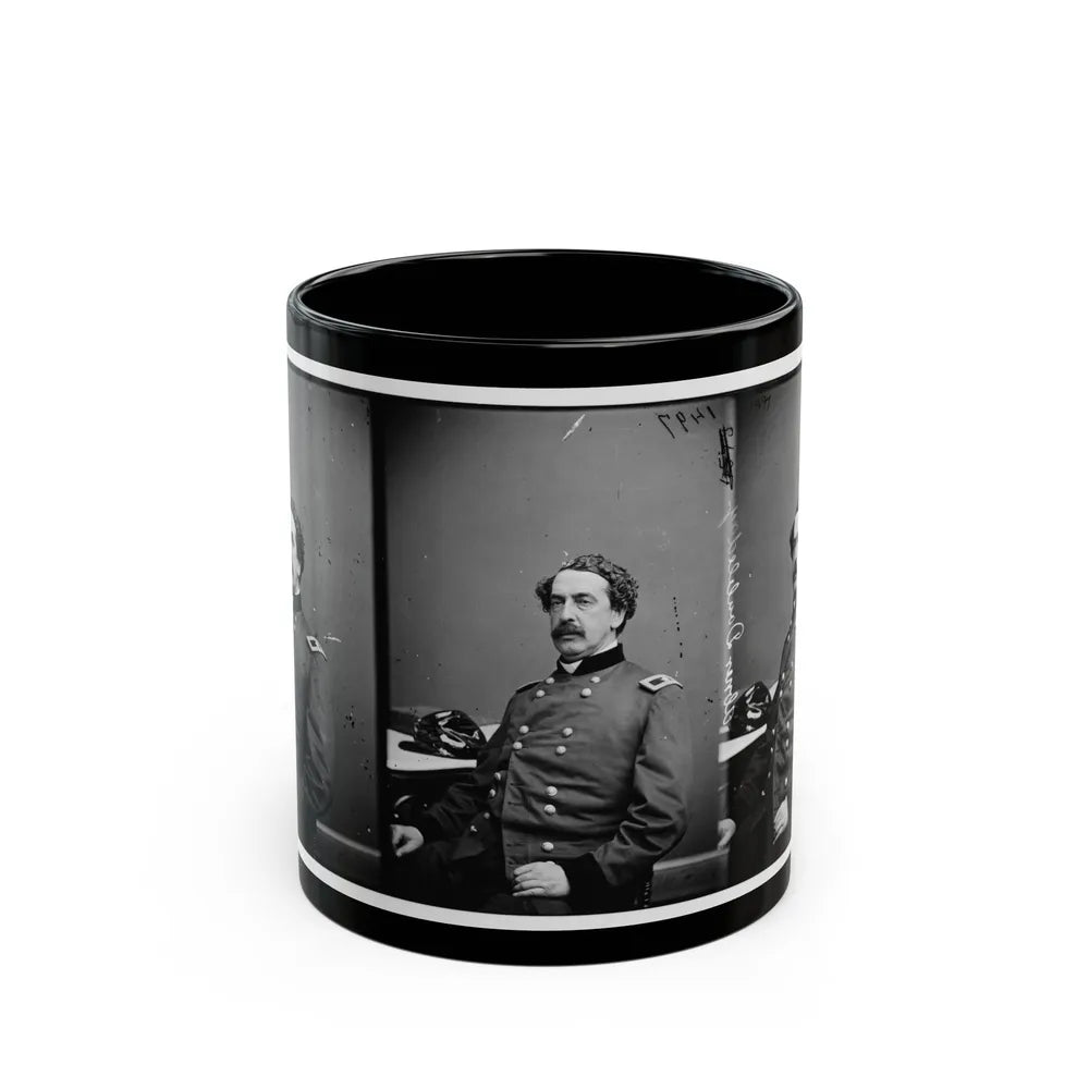 Portrait Of Brig. Gen. Abner Doubleday, Officer Of The Federal Army (Maj. Gen. From Nov. 29, 1862) (U.S. Civil War) Black Coffee Mug-11oz-Go Mug Yourself