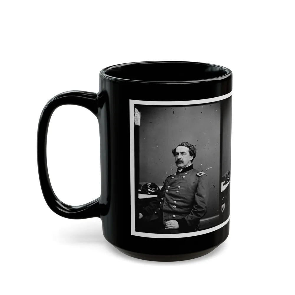 Portrait Of Brig. Gen. Abner Doubleday, Officer Of The Federal Army (Maj. Gen. From Nov. 29, 1862) (U.S. Civil War) Black Coffee Mug-Go Mug Yourself