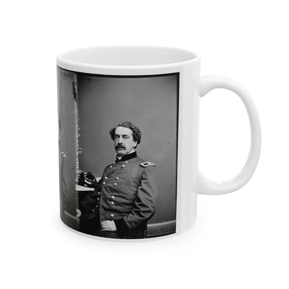 Portrait Of Brig. Gen. Abner Doubleday, Officer Of The Federal Army (Maj. Gen. From Nov. 29, 1862) (U.S. Civil War) White Coffee Mug-Go Mug Yourself