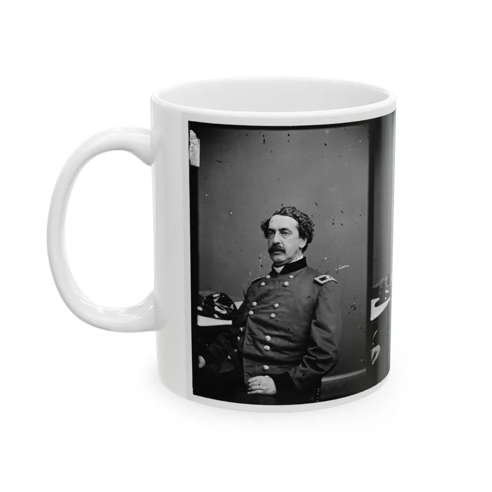 Portrait Of Brig. Gen. Abner Doubleday, Officer Of The Federal Army (Maj. Gen. From Nov. 29, 1862) (U.S. Civil War) White Coffee Mug-Go Mug Yourself