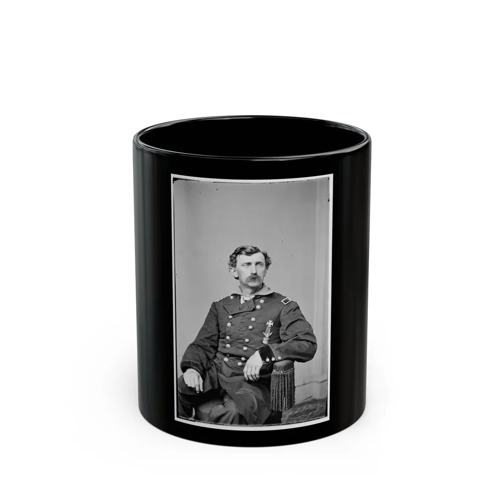 Portrait Of Brig. Gen. (As Of Mar. 7, 1865) George M. Love, Officer Of The Federal Army (U.S. Civil War) Black Coffee Mug-11oz-Go Mug Yourself