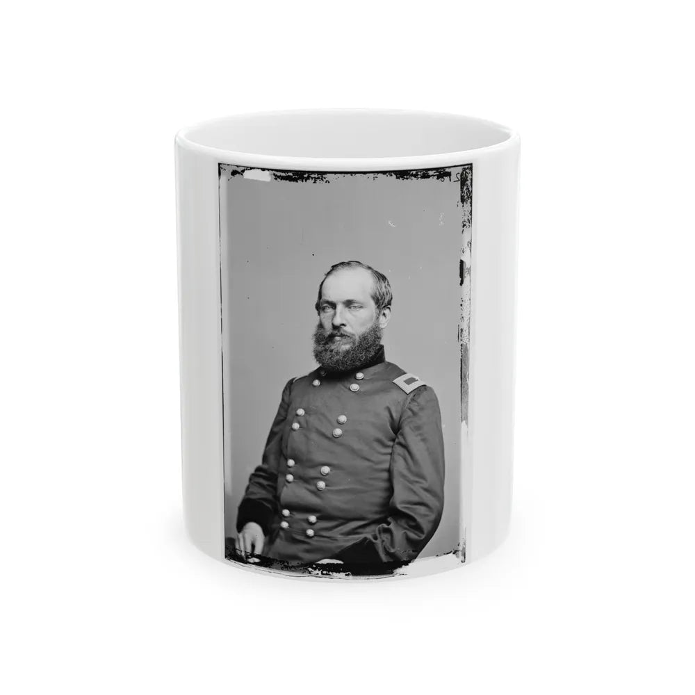 Portrait Of Brig. Gen. James A. Garfield, Officer Of The Federal Army (Maj. Gen. From Sept. 19, 1863) (U.S. Civil War) White Coffee Mug-11oz-Go Mug Yourself