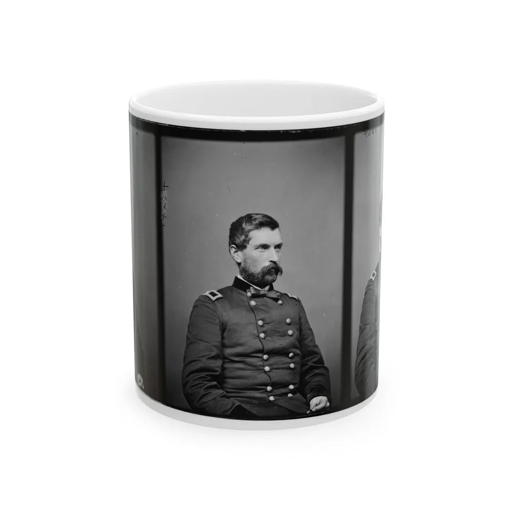 Portrait Of Brig. Gen. John Gibbon, Officer Of The Federal Army (Maj. Gen. From June 7, 1864) (U.S. Civil War) White Coffee Mug-11oz-Go Mug Yourself