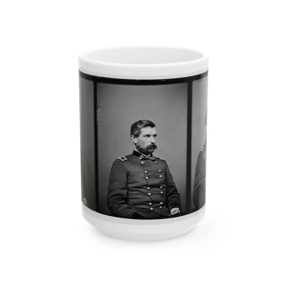 Portrait Of Brig. Gen. John Gibbon, Officer Of The Federal Army (Maj. Gen. From June 7, 1864) (U.S. Civil War) White Coffee Mug-15oz-Go Mug Yourself