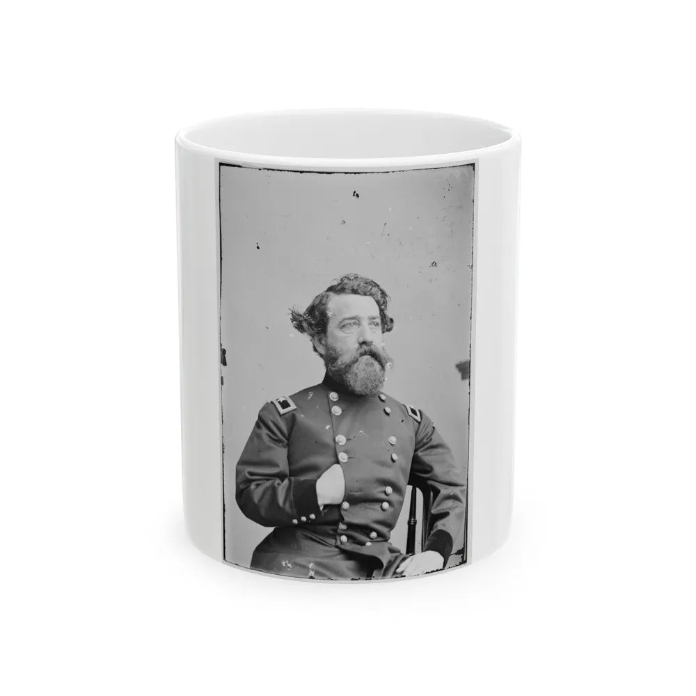 Portrait Of Brig. Gen. John M. Brannan (Maj. Gen. From Jan. 23, 1865), Officer Of The Federal Army (U.S. Civil War) White Coffee Mug-11oz-Go Mug Yourself