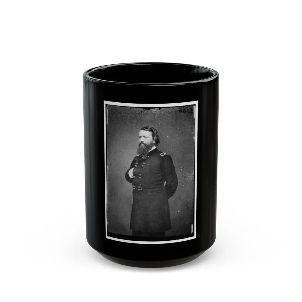 Portrait Of Brig. Gen. John Pope, Officer Of The Federal Army (Maj. Gen. After Mar. 21, 1862) (U.S. Civil War) Black Coffee Mug-15oz-Go Mug Yourself