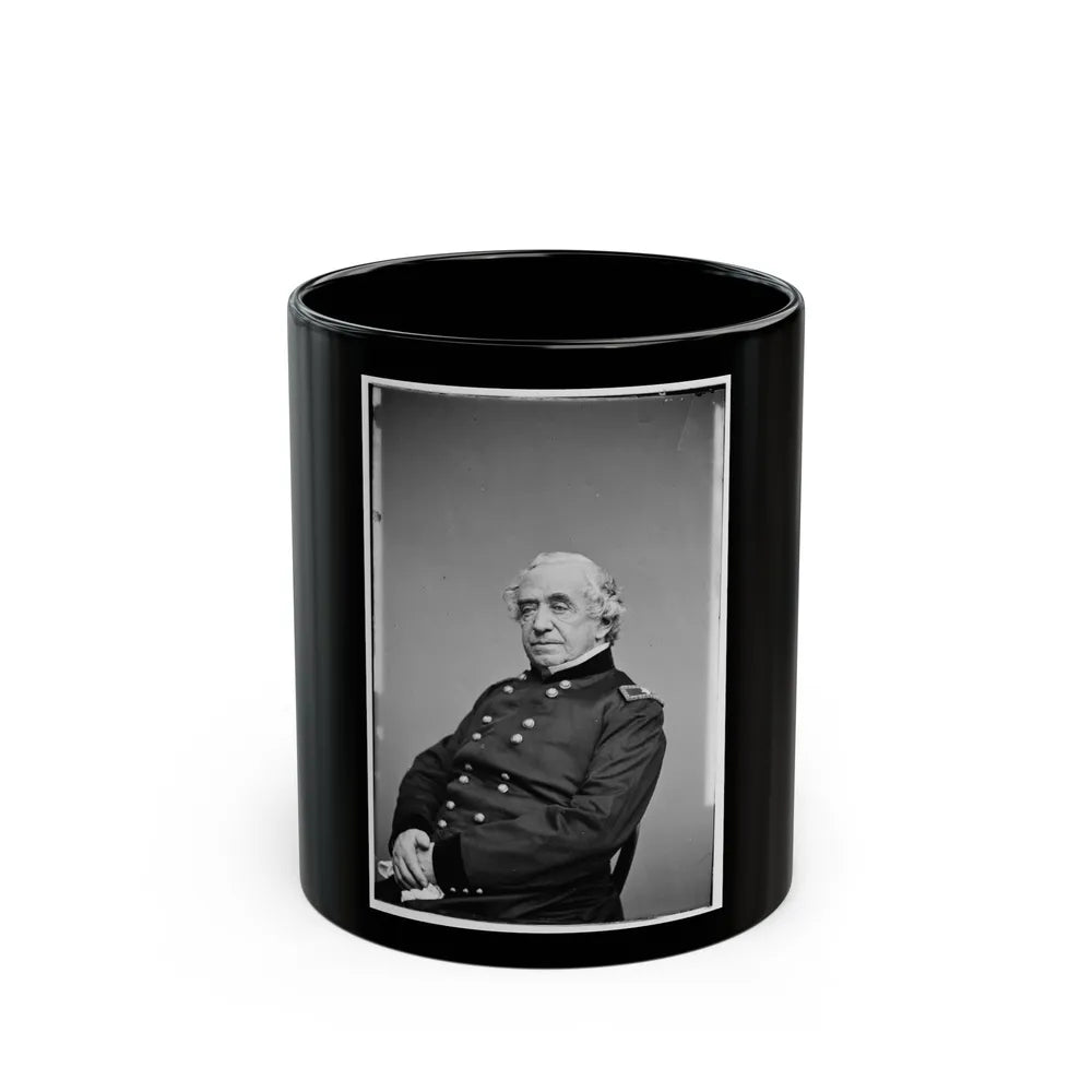 Portrait Of Brig. Gen. Joseph G. Totten, Chief, Corps Of Engineers, Officer Of The Federal Army (U.S. Civil War) Black Coffee Mug-11oz-Go Mug Yourself