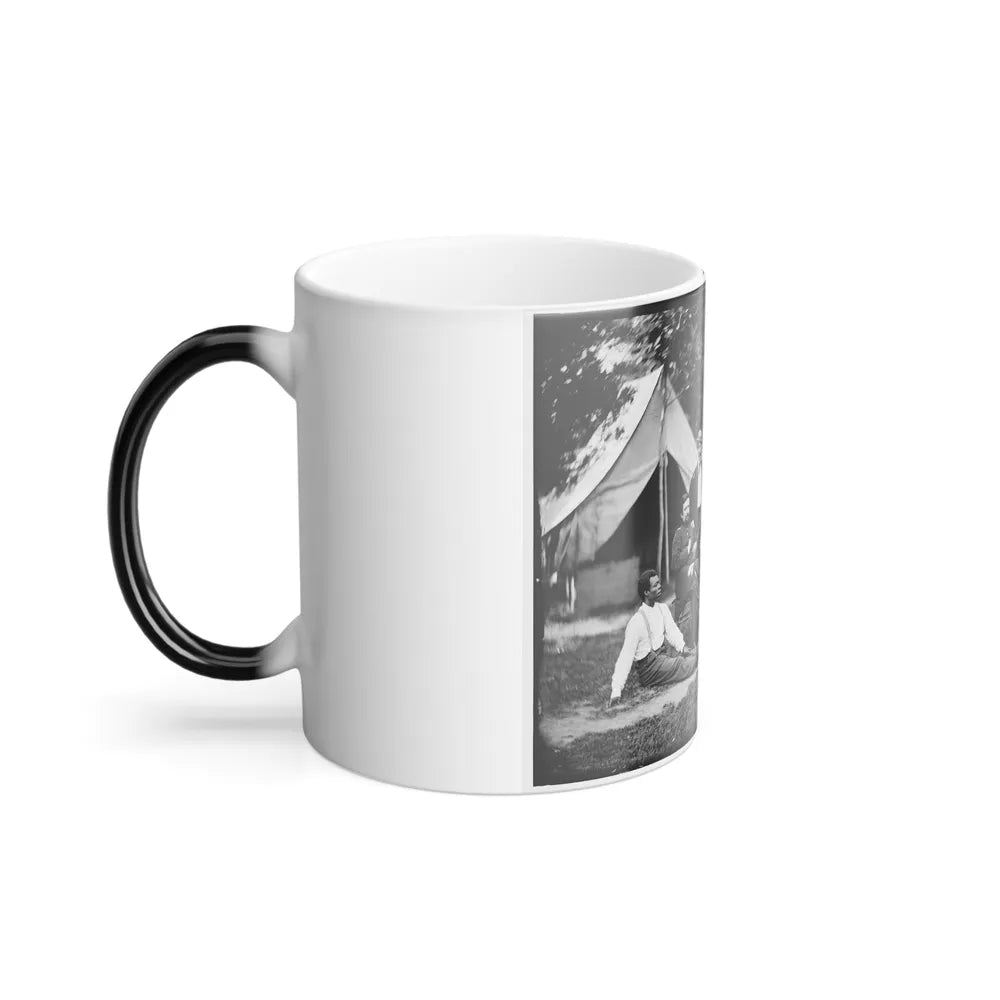 Portrait of Brig. Gen. Napoleon B. Mclaughlin, Officer of the Federal Army, and Staff, Vicinity of Washington, D.C. (U.S. Civil War) Color Changing Coffee Mug 11oz-Go Mug Yourself