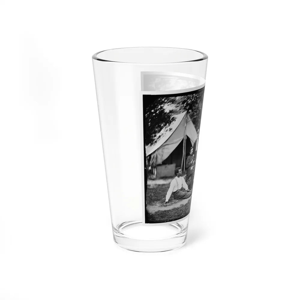 Portrait Of Brig. Gen. Napoleon B. Mclaughlin, Officer Of The Federal Army, And Staff, Vicinity Of Washington, D.C. (U.S. Civil War) Pint Glass 16oz-Go Mug Yourself