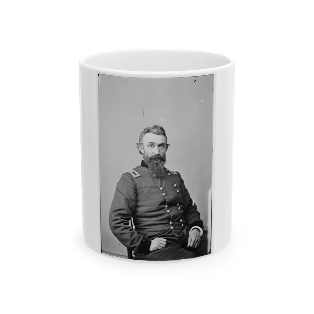 Portrait Of Brig. Gen. Nathan Kimball, Officer Of The Federal Army (Maj. Gen. As Of Feb. 1, 1865) (U.S. Civil War) White Coffee Mug-11oz-Go Mug Yourself