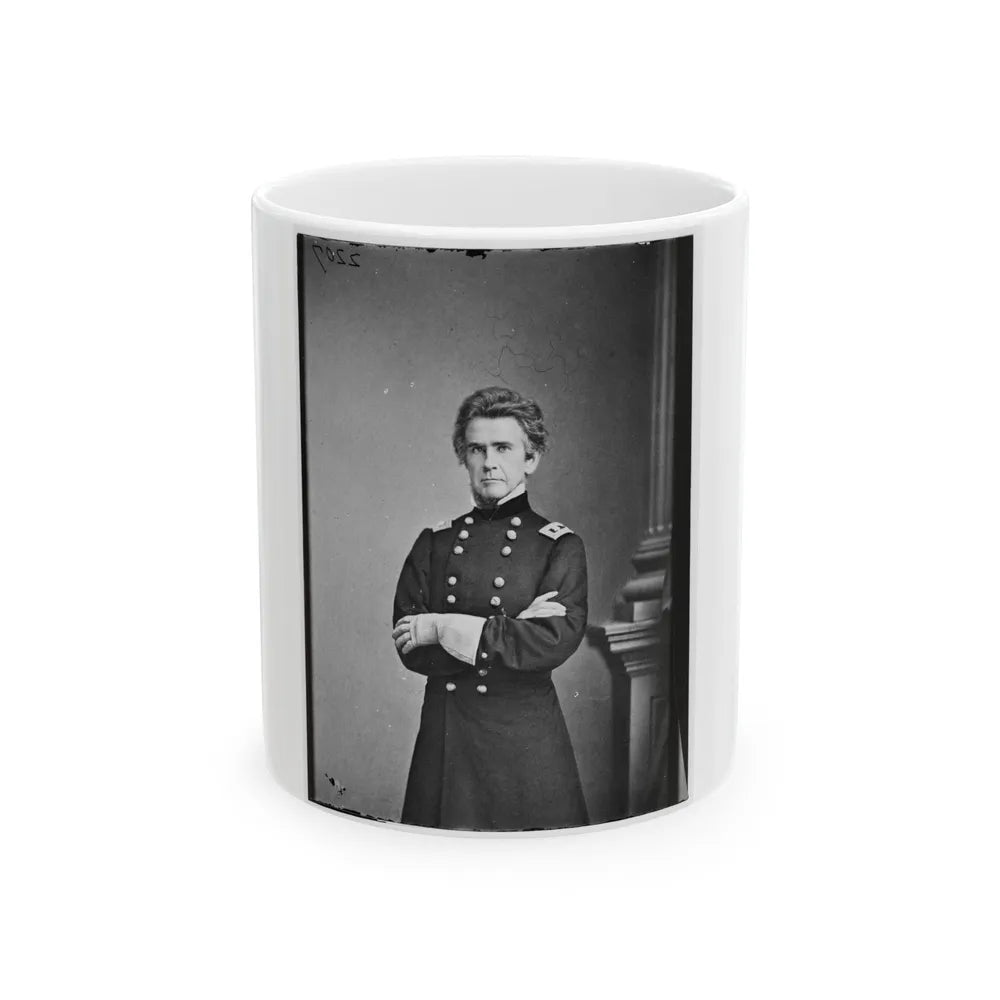 Portrait Of Brig. Gen. Ormsby M. Mitchel, Officer Of The Federal Army (U.S. Civil War) White Coffee Mug-11oz-Go Mug Yourself