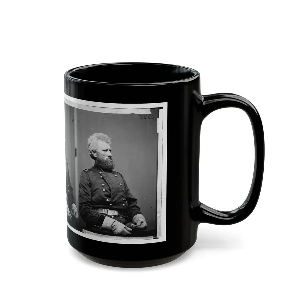 Portrait Of Brig. Gen. Robert Huston Milroy, Officer Of The Federal Army (Maj. Gen. From Nov. 29, 1862) (U.S. Civil War) Black Coffee Mug-Go Mug Yourself