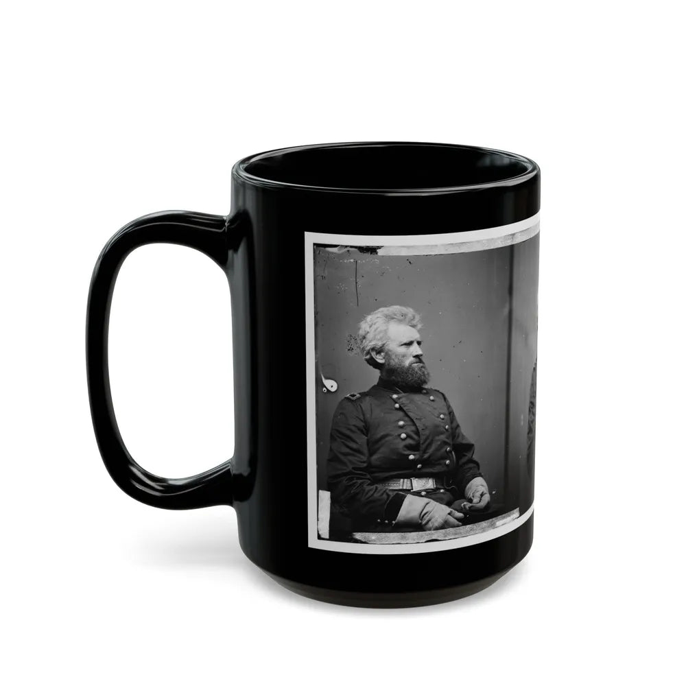 Portrait Of Brig. Gen. Robert Huston Milroy, Officer Of The Federal Army (Maj. Gen. From Nov. 29, 1862) (U.S. Civil War) Black Coffee Mug-Go Mug Yourself