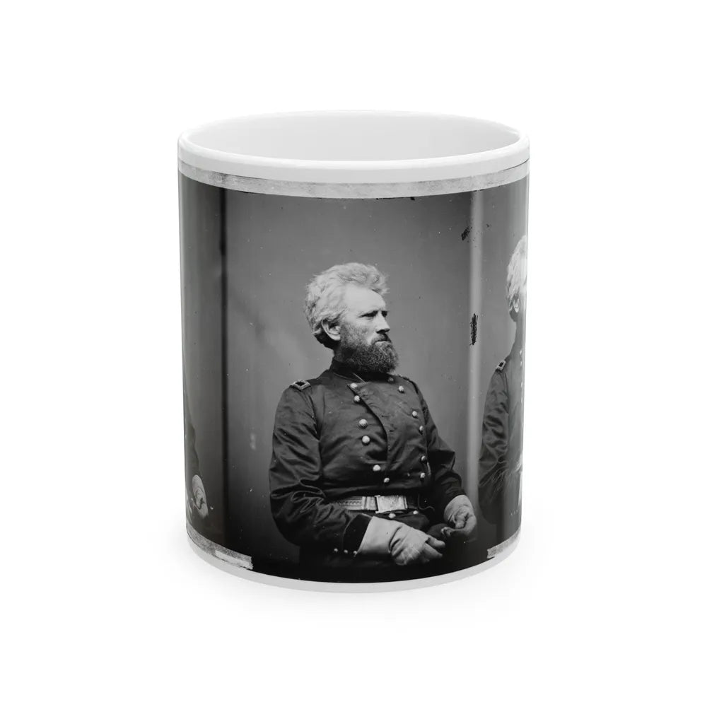 Portrait Of Brig. Gen. Robert Huston Milroy, Officer Of The Federal Army (Maj. Gen. From Nov. 29, 1862) (U.S. Civil War) White Coffee Mug-11oz-Go Mug Yourself