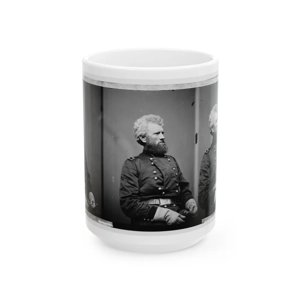 Portrait Of Brig. Gen. Robert Huston Milroy, Officer Of The Federal Army (Maj. Gen. From Nov. 29, 1862) (U.S. Civil War) White Coffee Mug-15oz-Go Mug Yourself