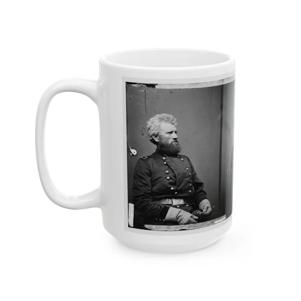 Portrait Of Brig. Gen. Robert Huston Milroy, Officer Of The Federal Army (Maj. Gen. From Nov. 29, 1862) (U.S. Civil War) White Coffee Mug-Go Mug Yourself