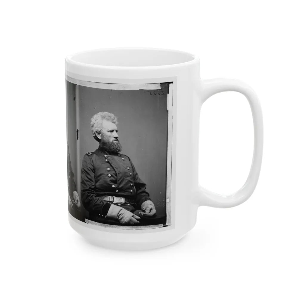 Portrait Of Brig. Gen. Robert Huston Milroy, Officer Of The Federal Army (Maj. Gen. From Nov. 29, 1862) (U.S. Civil War) White Coffee Mug-Go Mug Yourself