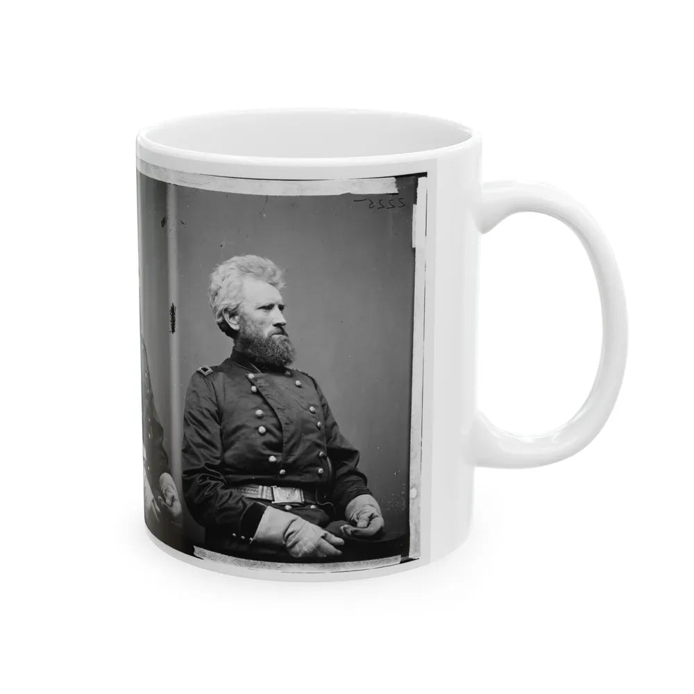 Portrait Of Brig. Gen. Robert Huston Milroy, Officer Of The Federal Army (Maj. Gen. From Nov. 29, 1862) (U.S. Civil War) White Coffee Mug-Go Mug Yourself