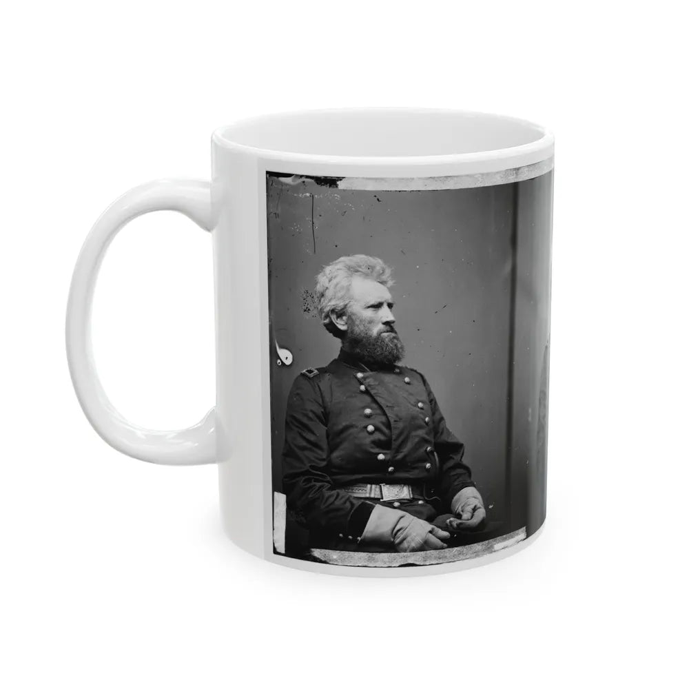 Portrait Of Brig. Gen. Robert Huston Milroy, Officer Of The Federal Army (Maj. Gen. From Nov. 29, 1862) (U.S. Civil War) White Coffee Mug-Go Mug Yourself