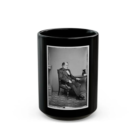 Portrait Of Commander Matthew F. Maury, Officer Of The Confederate Navy (U.S. Civil War) Black Coffee Mug 15oz - Go Mug Yourself