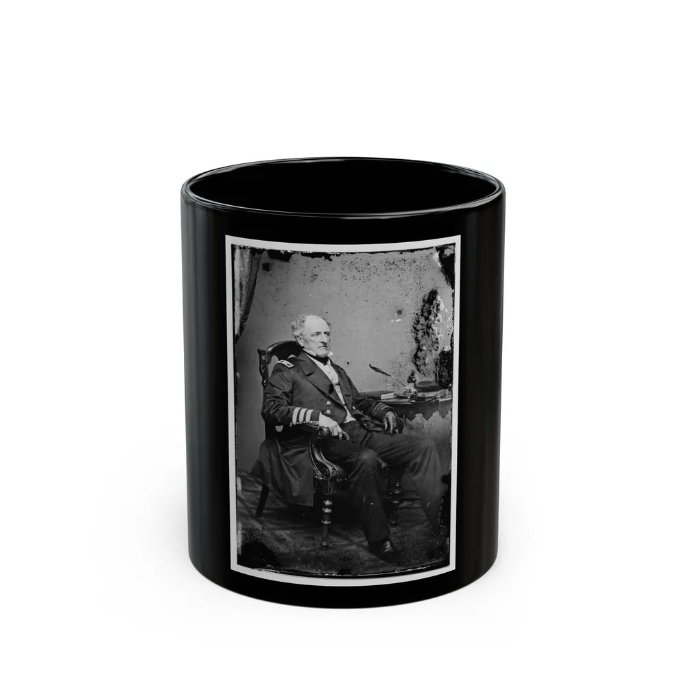 Portrait Of Commodore Franklin Buchanan, C.S.N., Officer Of The Confederate Navy (U.S. Civil War) Black Coffee Mug-11oz-Go Mug Yourself