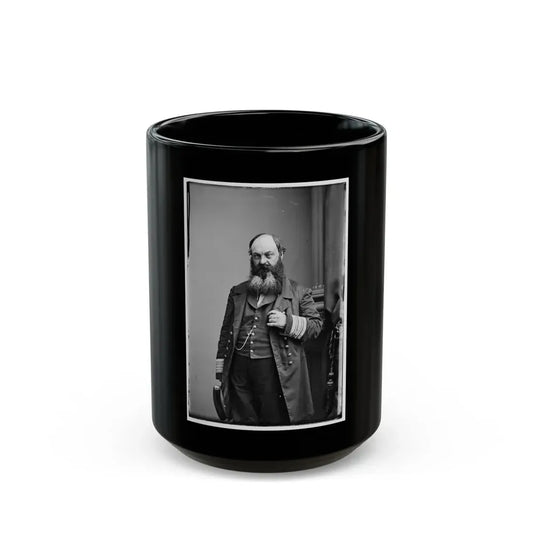 Portrait Of Commodore William D. Porter, Officer Of The Federal Navy (U.S. Civil War) Black Coffee Mug 15oz - Go Mug Yourself